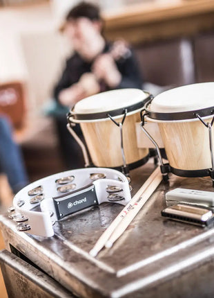 Chord Tambourine - Single D white Chord