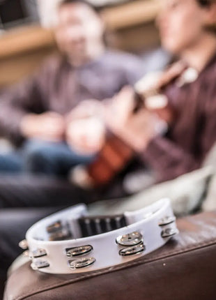 Chord Tambourine - Single D white Chord