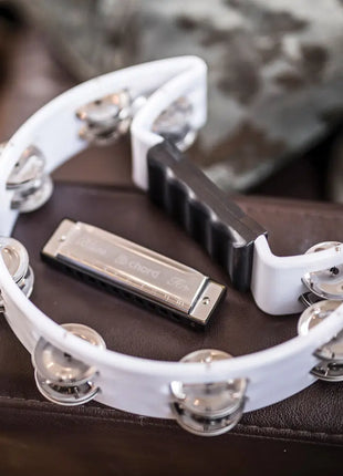 Chord Tambourine - Single D white Chord