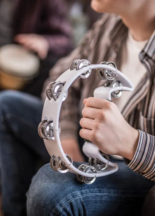 Chord Tambourine - Single D white Chord