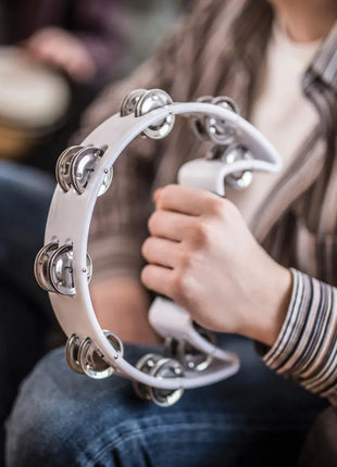 Chord Tambourine - Single D white Chord