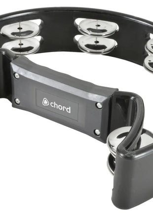Chord Tambourine - Single D Black Chord