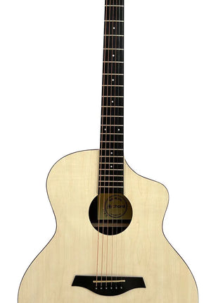 Chord Nomad Electro-Acoustic Guitar White Quilted Maple Chord