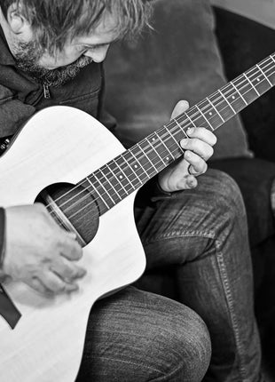 Chord Nomad Electro-Acoustic Guitar White Quilted Maple Chord