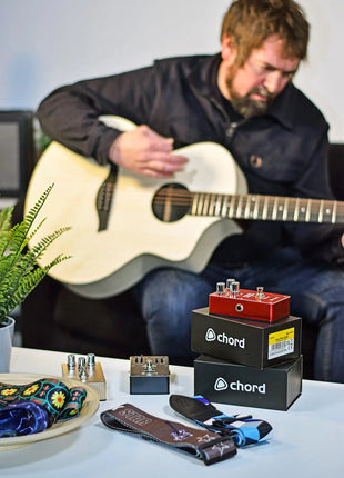 Chord Nomad Electro-Acoustic Guitar White Quilted Maple Chord