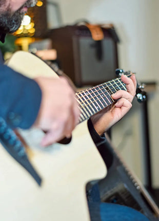 Chord Nomad Electro-Acoustic Guitar White Quilted Maple Chord