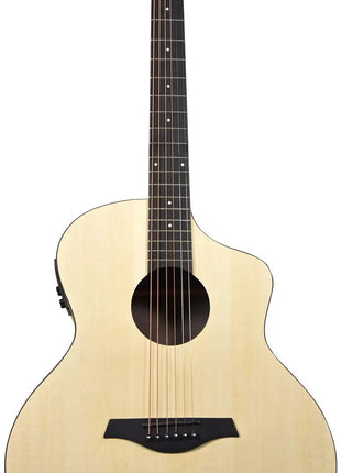 Chord Nomad Electro-Acoustic Guitar White Quilted Maple Chord