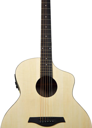 Chord Nomad Electro-Acoustic Guitar White Quilted Maple Chord