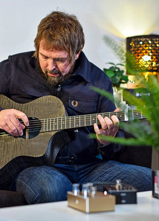 Chord Nomad Electro-Acoustic Guitar  Black Quilted Maple Chord