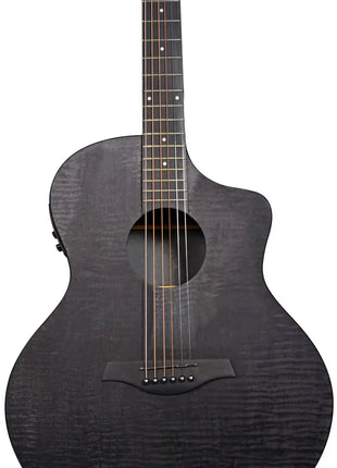 Chord Nomad Electro-Acoustic Guitar  Black Quilted Maple Chord