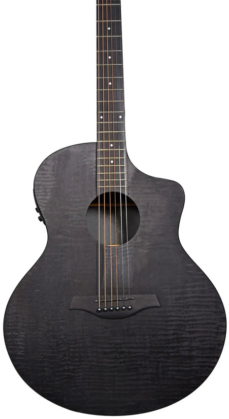 Chord Nomad Electro-Acoustic Guitar  Black Quilted Maple Chord
