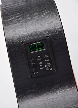 Chord Nomad Electro-Acoustic Guitar  Black Quilted Maple Chord