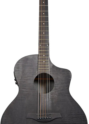Chord Nomad Electro-Acoustic Guitar  Black Quilted Maple Chord