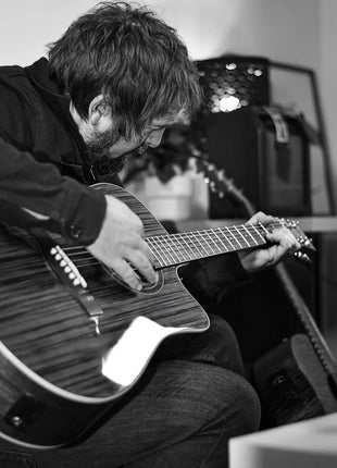 Chord Sundown Electro-Acoustic Western Guitar - Dark Zebrano Chord