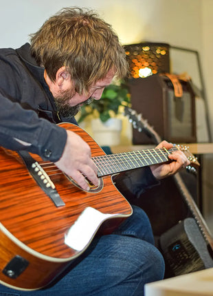 Chord Sundown Electro-Acoustic Western Guitar - Dark Zebrano Chord