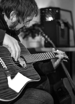 Chord Sundown Electro-Acoustic Western Guitar - Dark Zebrano Chord