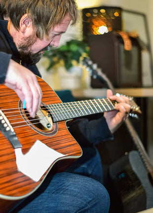 Chord Sundown Electro-Acoustic Western Guitar - Dark Zebrano Chord