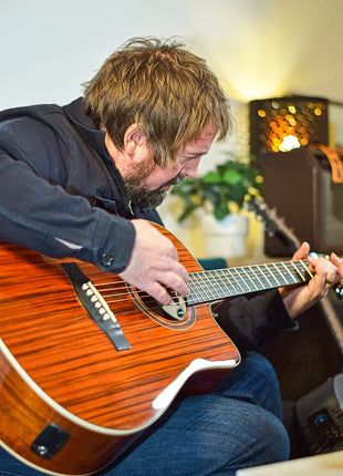 Chord Sundown Electro-Acoustic Western Guitar - Dark Zebrano Chord