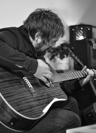 Chord Sundown Electro-Acoustic Western Guitar - Dark Zebrano Chord