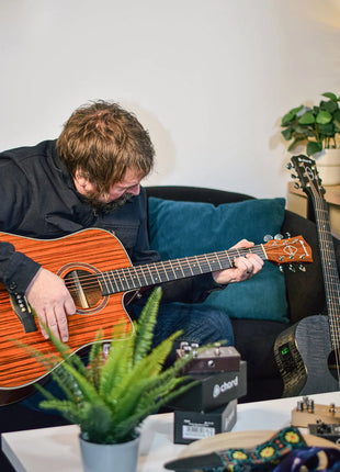 Chord Sundown Electro-Acoustic Western Guitar - Dark Zebrano Chord