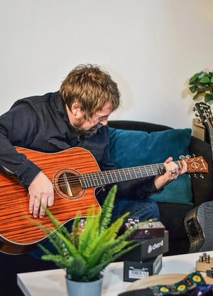 Chord Sundown Electro-Acoustic Western Guitar - Dark Zebrano Chord