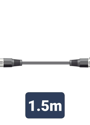 QTX DMX lighting lead, 3-pin XLR plug to 3-pin XLR socket - 1.5m QTX