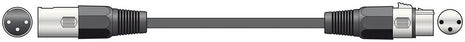 QTX DMX lighting lead, 3-pin XLR plug to 3-pin XLR socket - 3.0m QTX