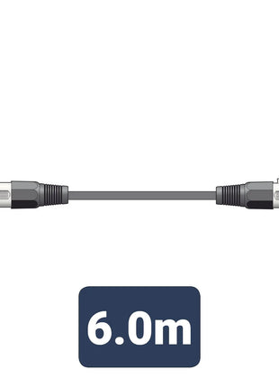 QTX DMX lighting lead, 3-pin XLR plug to 3-pin XLR socket - 6.0m QTX