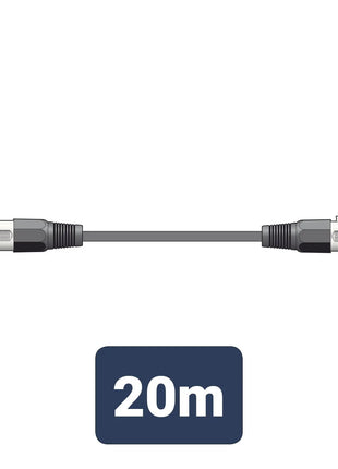 QTX DMX lighting lead, 3-pin XLR plug to 3-pin XLR socket - 20.0m QTX