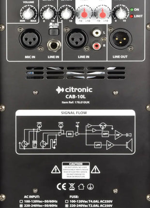 Citronic CAB-10L BT Link Speaker 220W Citronic