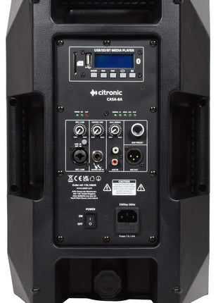 Citronic CASA-8A Active Cab 8" 200W RMS + USB/SD/BT Citronic