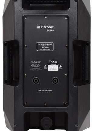 Citronic CASA-8 Passive 8" Full Range PA Cabinet 150Wrms Citronic