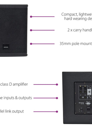 Citronic CASA-10BA Active Sub 300Wrms Citronic
