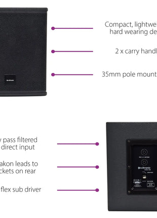 Citronic CASA-18B Passive Sub 600Wrms Citronic