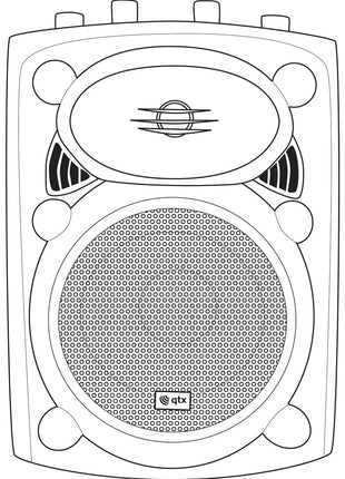 QTX QR8K active moulded speaker cabinet - 80Wmax QTX
