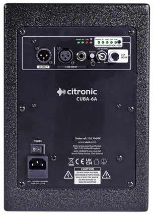 Citronic CUBA-6A Active Full Range Cabinet 100W Citronic