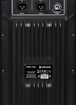 Citronic CUBA-15SA Active Sub Cabinet 800W rms Citronic