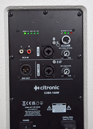 Citronic CUBA-10A Active Full-Range Cab 270W - White Citronic