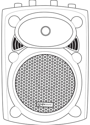 QR Series Portable Powered PA Units QR15PA Portable PA 15 inch QTX