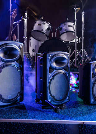 QR Series Portable Powered PA Units QR15PA Portable PA 15 inch QTX