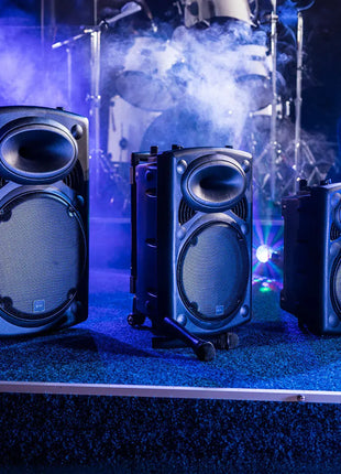 QR Series Portable Powered PA Units QR15PA Portable PA 15 inch QTX