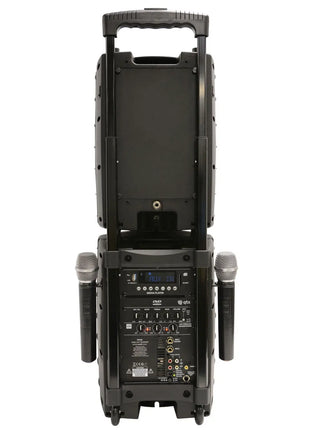 QTX PAV8 portable PA set + 2 UHF mics, CD/DVD, USB/SD & Bluetooth QTX