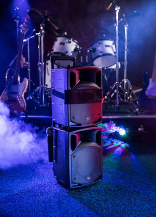 QTX PAV8 portable PA set + 2 UHF mics, CD/DVD, USB/SD & Bluetooth QTX