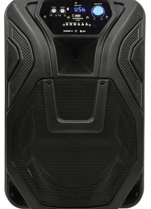 QTX Busker-12 PA + 2 x VHF mics + USB/SD/FM/BT QTX