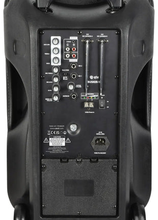 QTX Busker-12 PA + 2 x VHF mics + USB/SD/FM/BT QTX