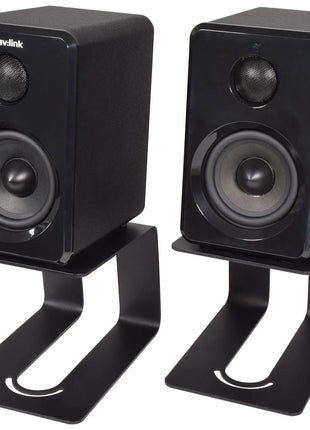 QTX Elevated Desktop Speaker Stands QTX