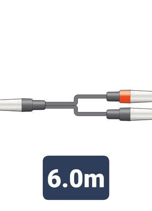 Citronic Classic Audio Lead 6.3mm TRS Jack - 2 6.3mm Jacks 6.0m Citronic
