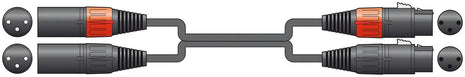 Citronic Classic Audio Lead 2 XLR Female - 2 XLR Male 3.0m Citronic