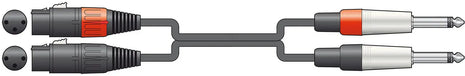 Citronic Classic Audio Lead 2 XLR Female - 2 Mono Jack 3.0m Citronic