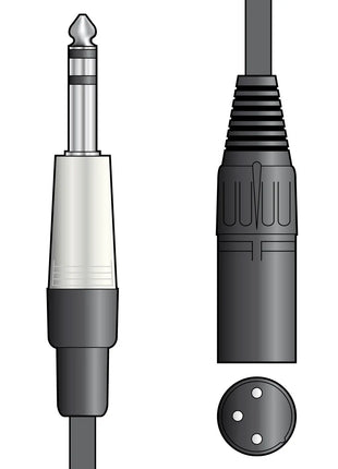 Citronic Classic Audio Lead TRS 6.3mm Jack - XLR Male 1.5m Citronic